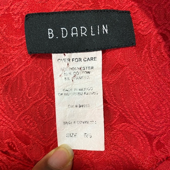 2/$24 B. Darlin Midi Dress Red - Picture 3 of 4
